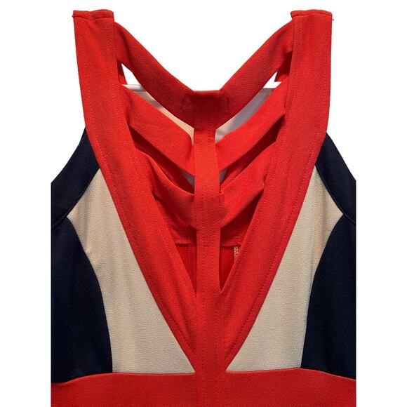 Alt. B Colorblock Retro Mod Sleeveless Sheath Dress size Medium - Picture 4 of 7